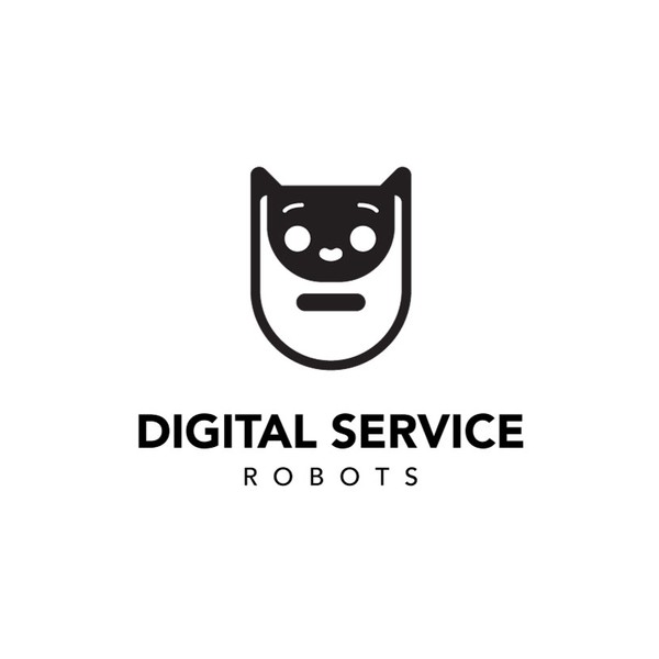 Cat robot ai logo design