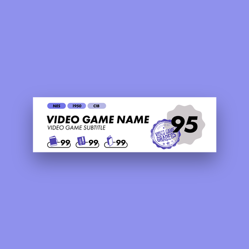 Graded Video Game Label Template Design by Mattecho