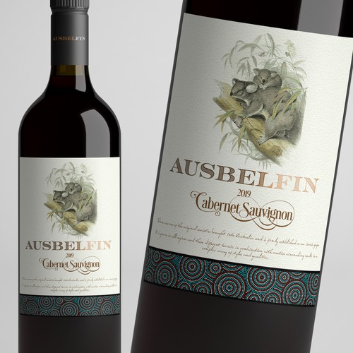 simple and elegant wine label Design by Windmill Designer™