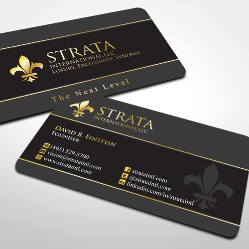 1st Project - Strata International, LLC - New Business Card Design by Umair Baloch