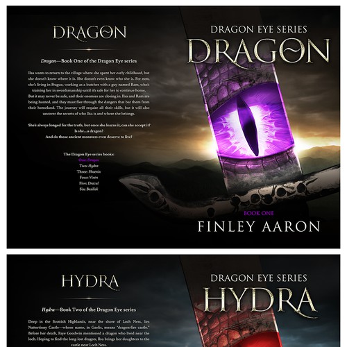 Book Covers for the first 3 books in my YA urban fantasy series, Dragon Eye—more books to come! Réalisé par " Portugal "