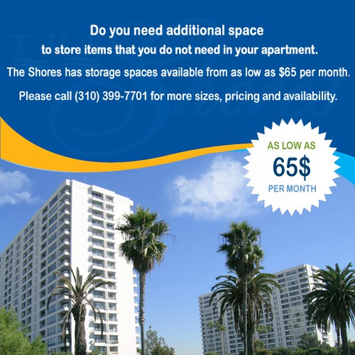 The Shores Storage Flyer Design by sara818