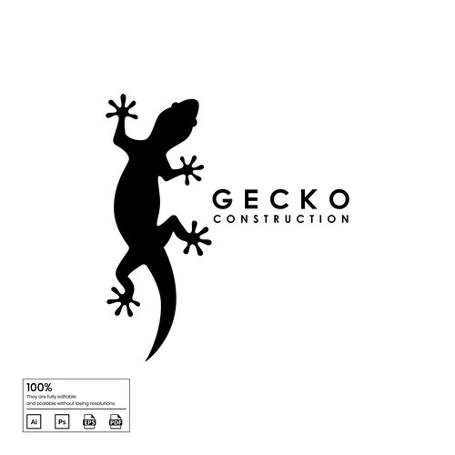 Create a crisp, modern gecko logo for company rebranding Design by WebSky☁️