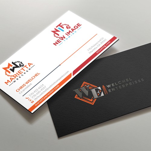 Powerful business card for large towing enterprise Design by kaylee CK