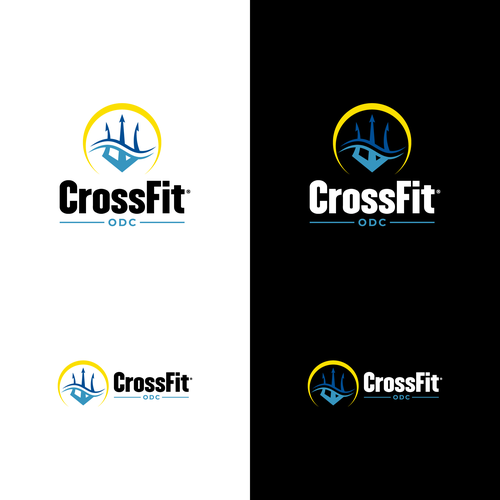 Logo pour une salle de CrossFit (France), thématique : trident, mer, odyssée, poseidon … Design by dKOI designs