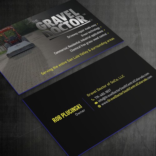 I need a powerful business card for my environmentally friendly driveway services business! Design by Felix SH