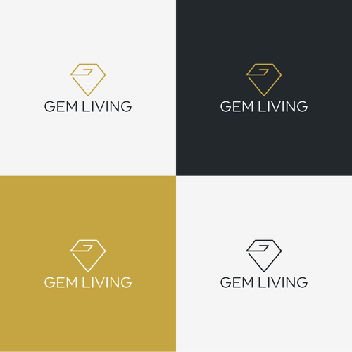 Geometrical, minimalist, modern brand design for Gem Living Design by bobbee_