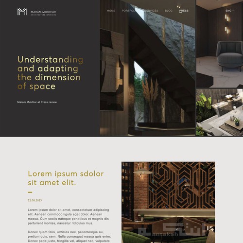 Designs site design for elite high end interior designer 