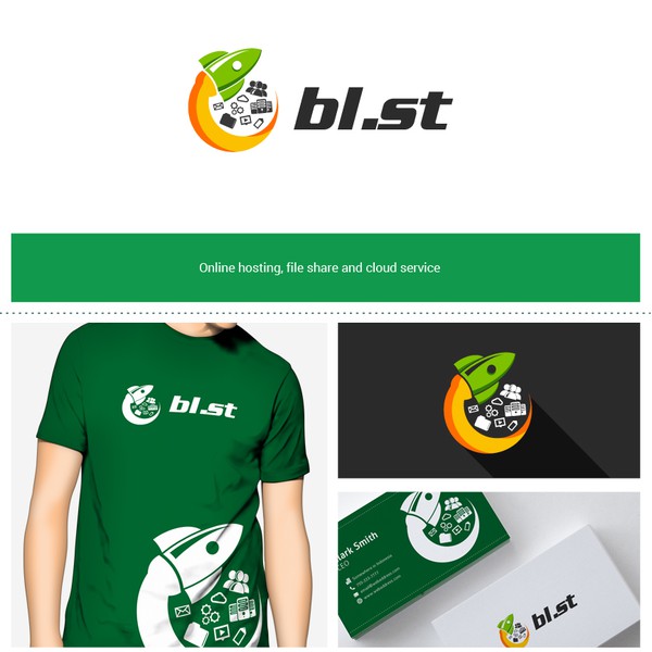 Design by somebody titled "logo design for hosting company"