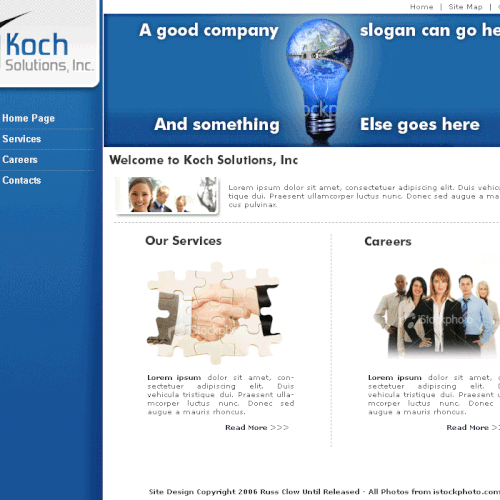 $500.00 Website template (Design only) Design by Russellclow