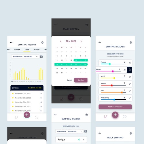 Symptom Tracker App Design von Abe65