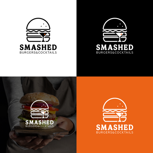 Modern and trendy but unique logo to showcase BURGER and BAR restaurant Design réalisé par MATAMA