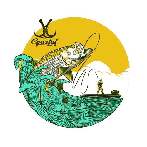 Cool fishing shirt for new outdoor brand, T-shirt contest