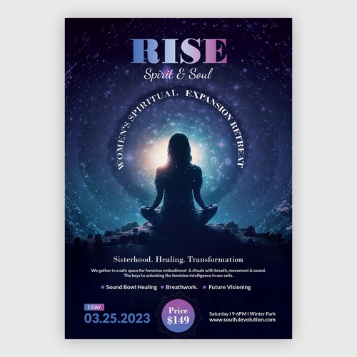 Spiritual Retreat Flyer Design by Destination Work