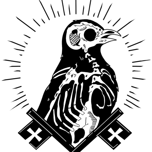 Design di Gothic Raven tattoo di Thaís Rangel