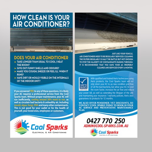 Air Conditioning Service flyer that looks healthy and clean