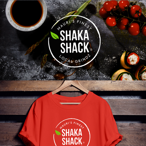 Diseño de Shaka Shack - Maui Food Cart Franchise Logo de Dmitri Cezaro