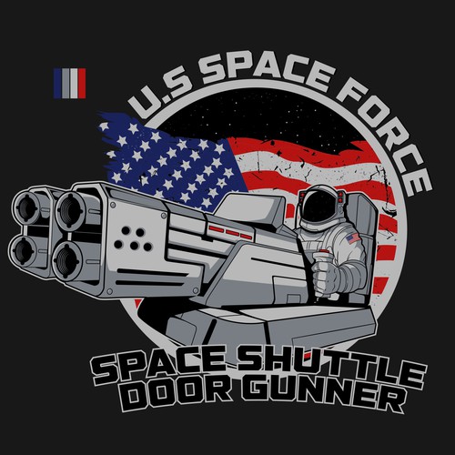 U.S. Space Force Space Shuttle Door Gunner Tshirt contest