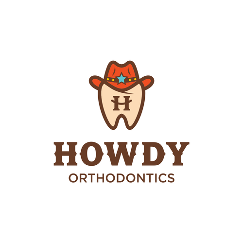 ISO fun, youthful, western themed logo for an orthodontic dental practice in the suburbs Design by DigitArte
