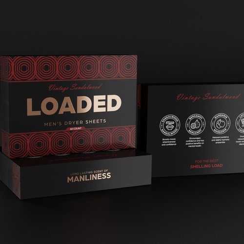 Men's Dryer Sheet Box Design Contest Design by podbara