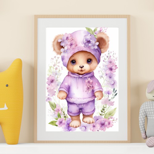 Design unique baby nursery poster with magical creatures Design by DWL-Designs