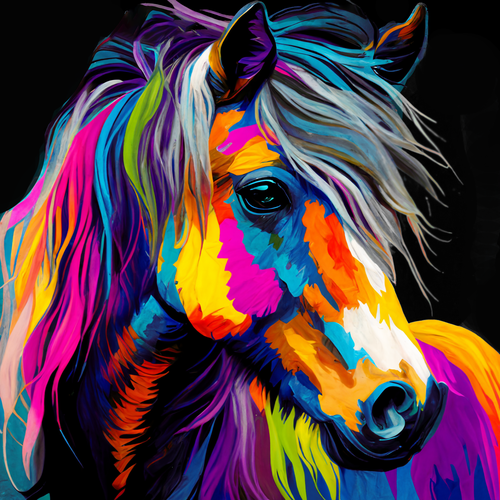 Multicolor Horse Design by very.rudy