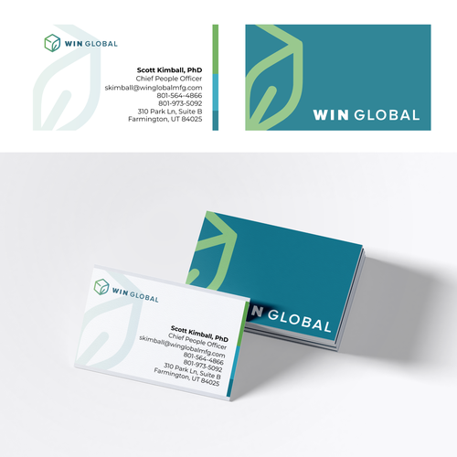 WIN Global Business Card Design Design by VectoruX