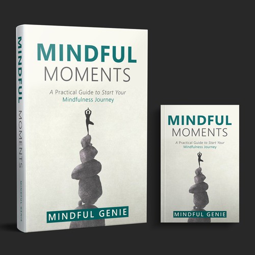 Catchy book cover design for my mindful meditation book. Design by DZINEstudio™