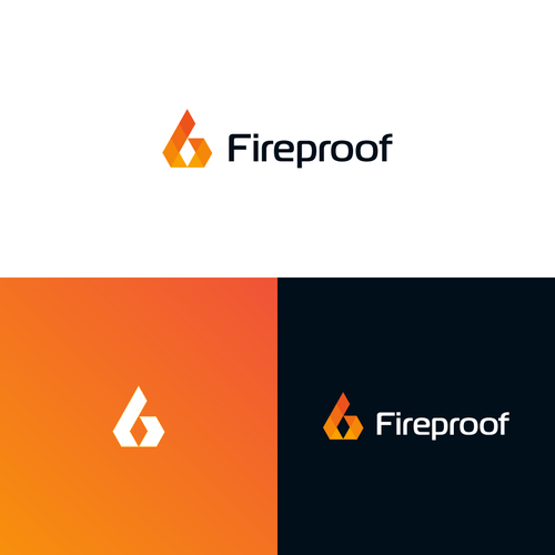 isometric fire logo Design by Oshafirms