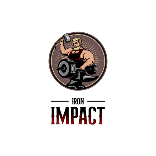 Forged Iron like Logo for an online strength & powerlifting coaching Design by Angon Graphic