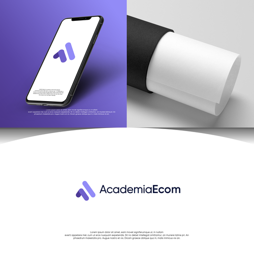 Academia Ecom - Logo For Online Ecommerce Learning Center Design by Kean™