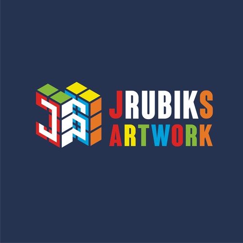 Puzzle together a Rubiks Cube Art business design! Design by naya89