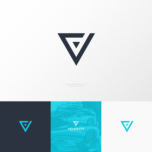 コンペ「Design a sleek, sophisticated, and modern logo for Velocity Distributing, Inc.」のデザイン by mr.giraffe.designさん 