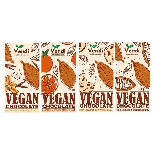 Vegan Chocolate Tablets Design by Fe Melo