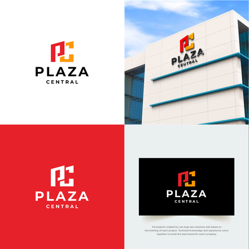 Logotipo Plaza Central Design by zen.logo