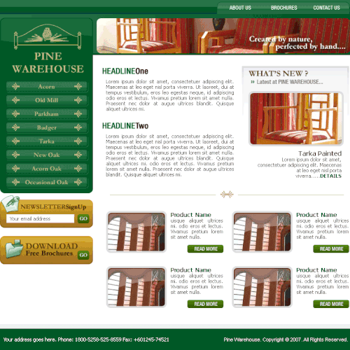 Design di Design of website front page for a furniture website. di mrpsycho98