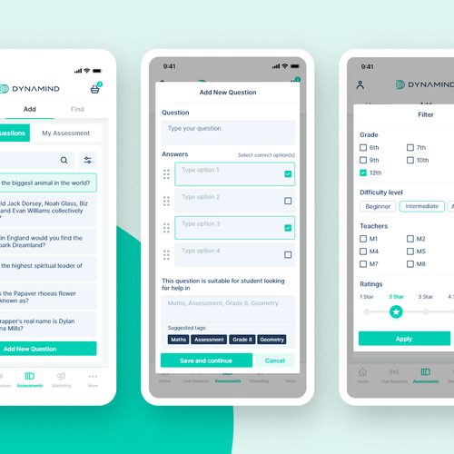 Mobile App Screens design for AI based Technology start up Design by Zeyane Ezziani