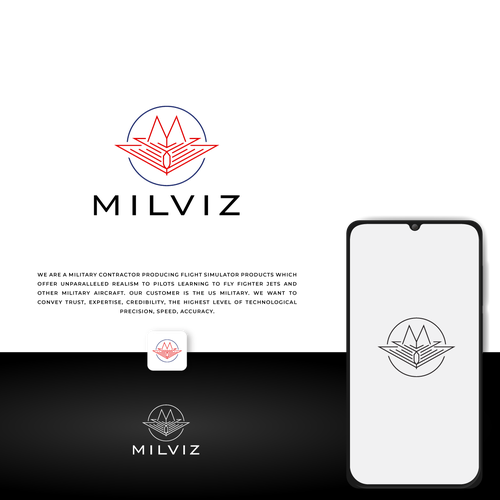 MILVIZ Logo - Producer of Military Flight Simulation Design von OeisDesign