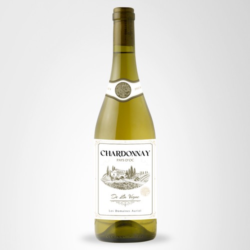 Burgundy Type Label / Chardonnay Design by rizal hermansyah