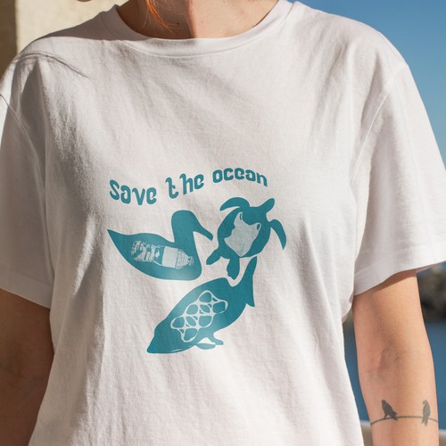 SAVE THE OCEAN OR SAVE THE OCEANS Design réalisé par Drewmahadi