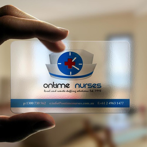 logo and business card for Ontime Nurses Design por ROSARTS