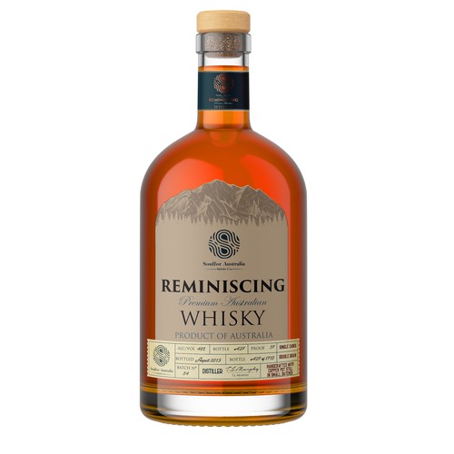 Striking and super premium whisky label design Design by Windmill Designer™