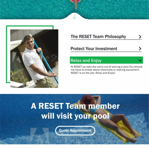 Pool Service Website for Heroes of Pool Industry Design von David Jispace