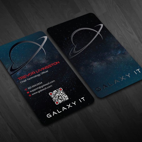 Create a Stellar Space-Themed Business Card for Galaxy IT Design by Design_SKR