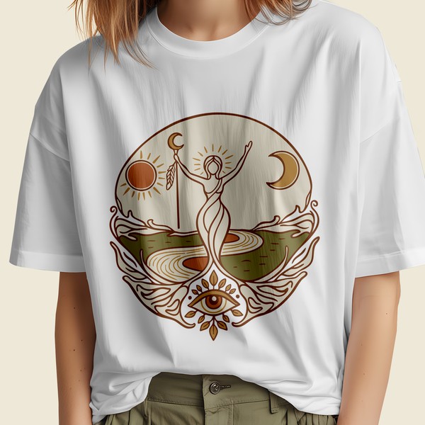 Mystical Illustration Design for t-shirt 