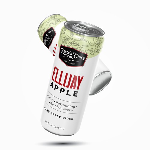 modern Hard apple cider can label Design by Shark1@