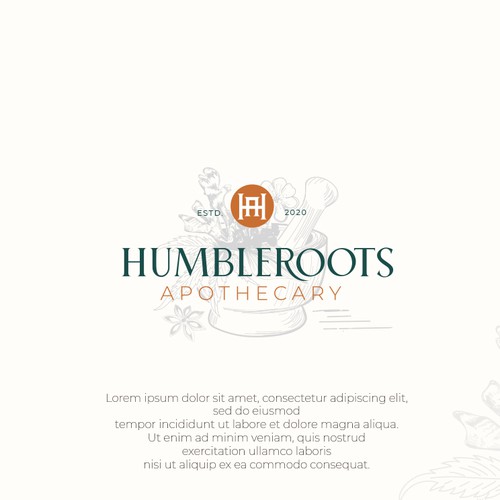 コンペ「Design a plant-based, health and wellness logo for a new, innovative herbal apothecary.」のデザイン by Friendly Labelさん 