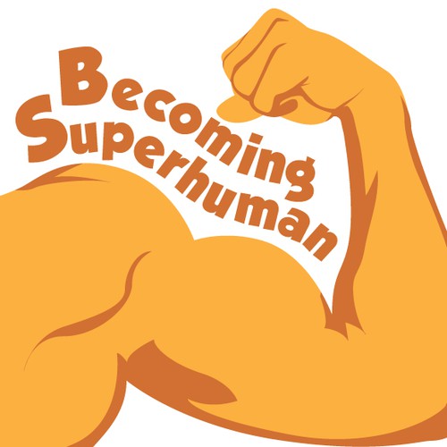 "Becoming Superhuman" Book Cover Design by ridicul