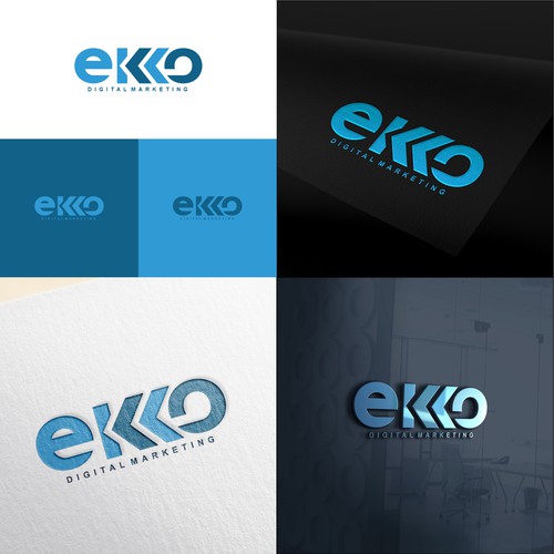 SIMPLE LOGO - ekko Letters then dm after Design by ElVano.id✔