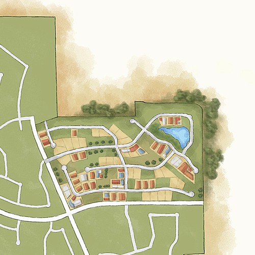 Designs | Illustrated Masterplan Map for Kelly Ranch Development ...